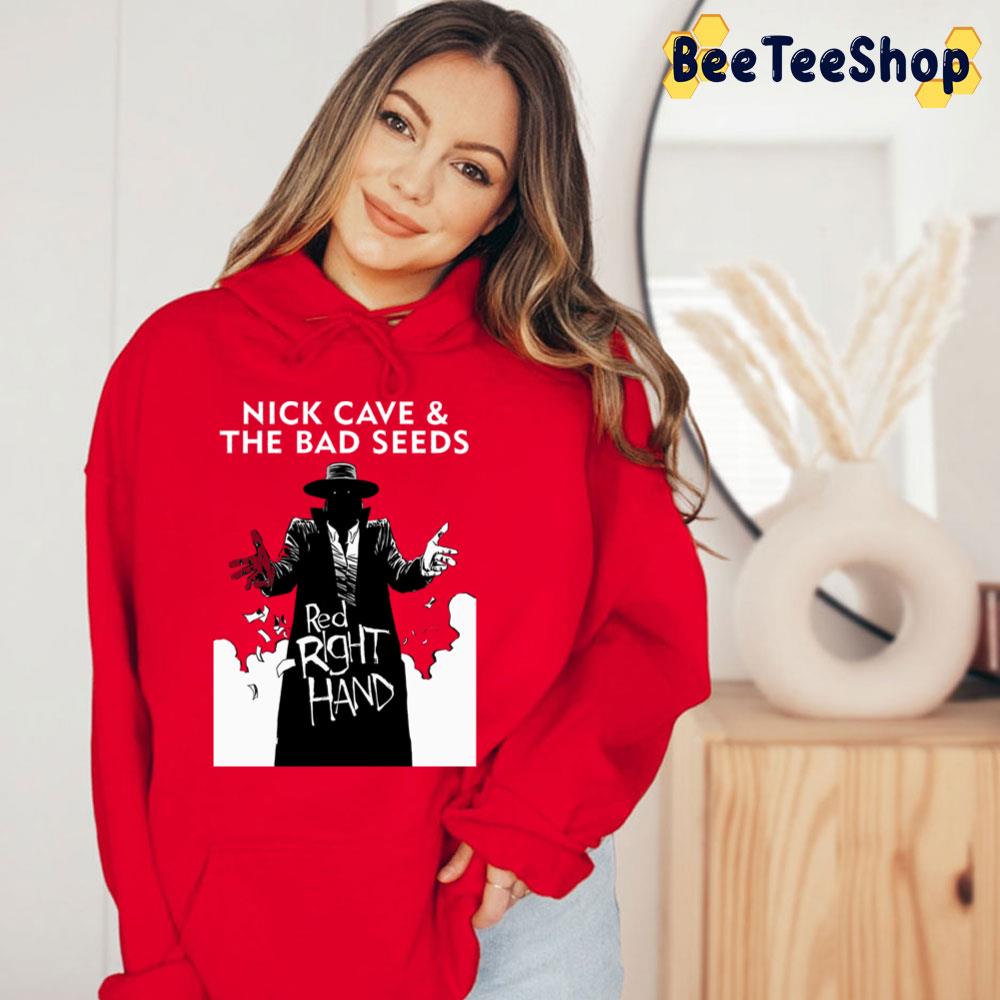 Black Art Red Right Hand Nick Cave And The Bad Seeds Trending Unisex T-Shirt Black Art Red Right Hand Nick Cave And The Bad Seeds Trending Unisex T-Shirt