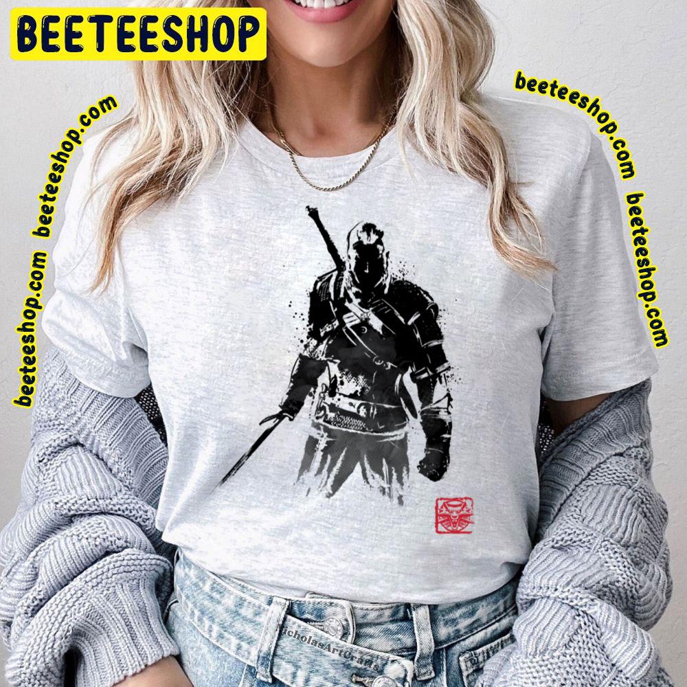 Black Art Sumie The Witcher Png Trending Unisex T-Shirt Black Art Sumie The Witcher Png Trending Unisex T-Shirt