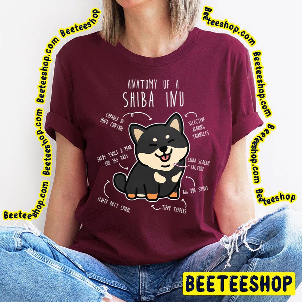 Black Tan Shiba Inu Dog Anatomy Trending Unisex T-Shirt Black Tan Shiba Inu Dog Anatomy Trending Unisex T-Shirt