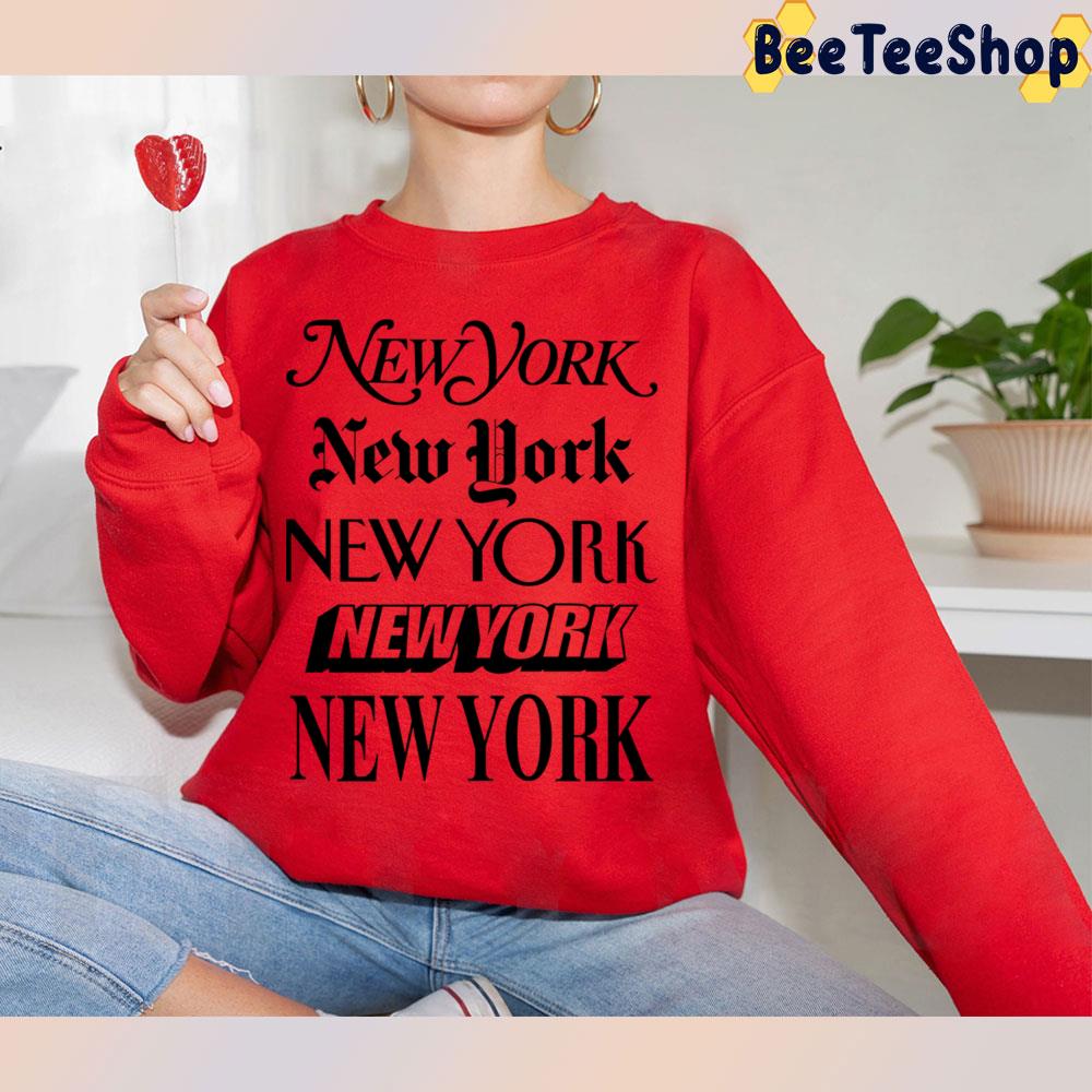 Black Text New York New York Logo Trending Unisex T-Shirt Black Text New York New York Logo Trending Unisex T-Shirt