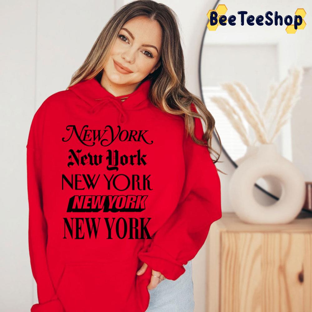 Black Text New York New York Logo Trending Unisex T-Shirt Black Text New York New York Logo Trending Unisex T-Shirt