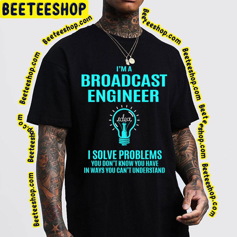 Blue Text I Solve Problems Broadcast Trending Unisex T-Shirt Blue Text I Solve Problems Broadcast Trending Unisex T-Shirt