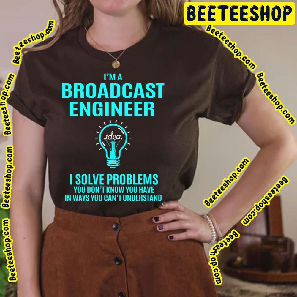Blue Text I Solve Problems Broadcast Trending Unisex T-Shirt Blue Text I Solve Problems Broadcast Trending Unisex T-Shirt