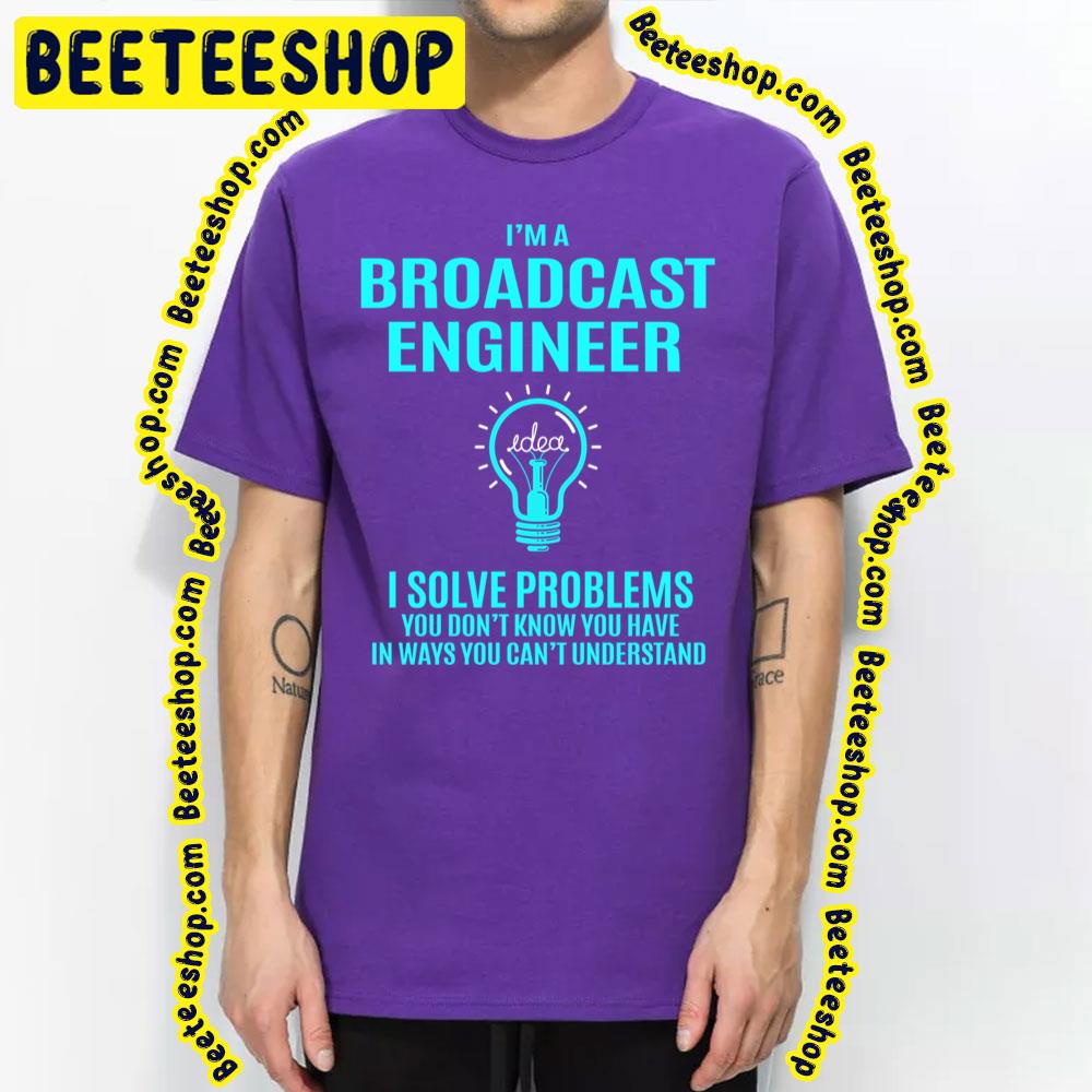 Blue Text I Solve Problems Broadcast Trending Unisex T-Shirt Blue Text I Solve Problems Broadcast Trending Unisex T-Shirt