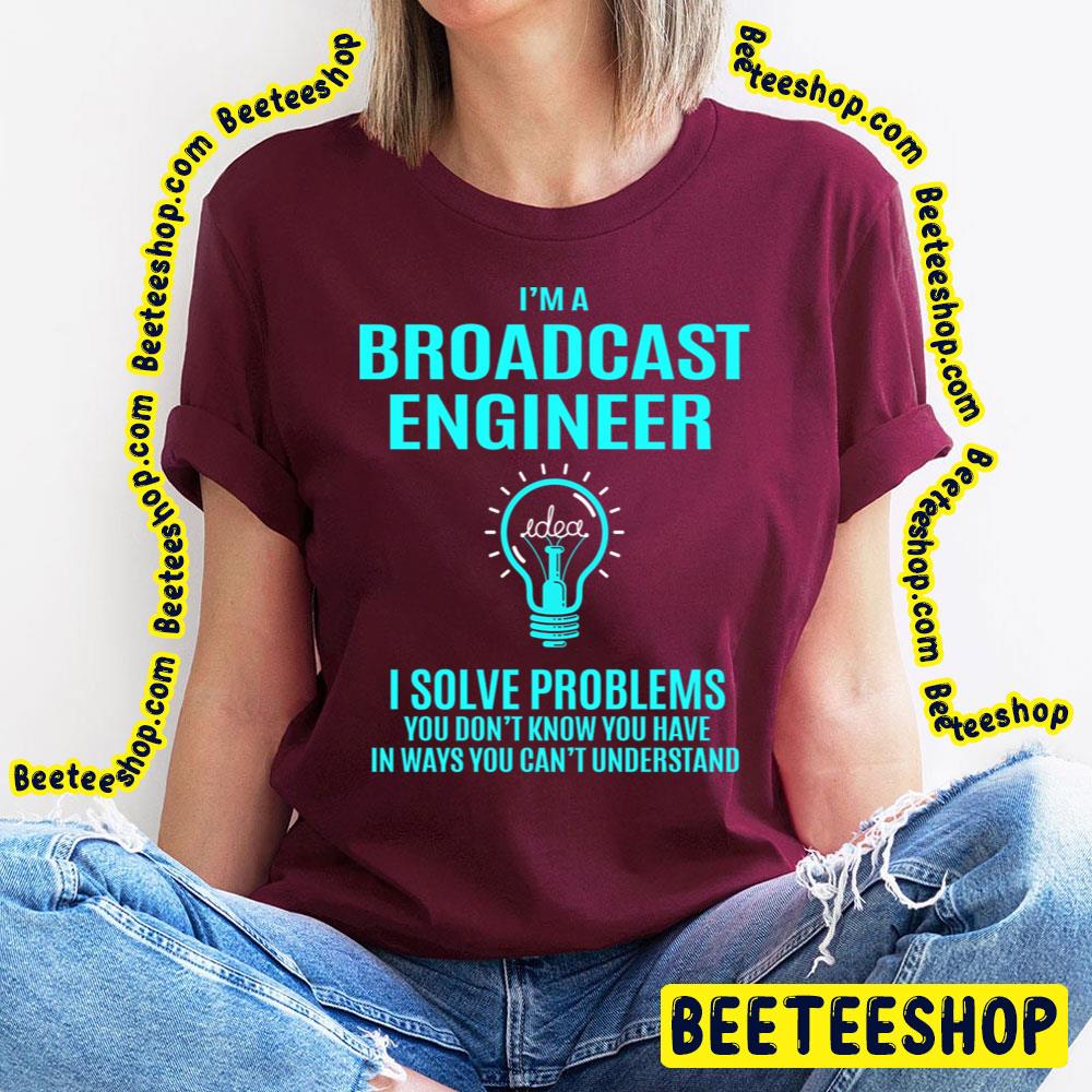 Blue Text I Solve Problems Broadcast Trending Unisex T-Shirt Blue Text I Solve Problems Broadcast Trending Unisex T-Shirt