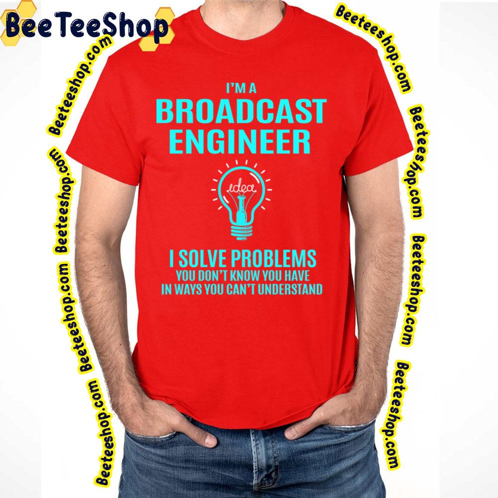 Blue Text I Solve Problems Broadcast Trending Unisex T-Shirt Blue Text I Solve Problems Broadcast Trending Unisex T-Shirt