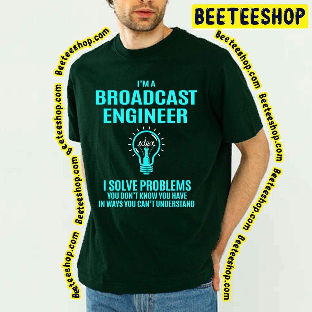Blue Text I Solve Problems Broadcast Trending Unisex T-Shirt Blue Text I Solve Problems Broadcast Trending Unisex T-Shirt