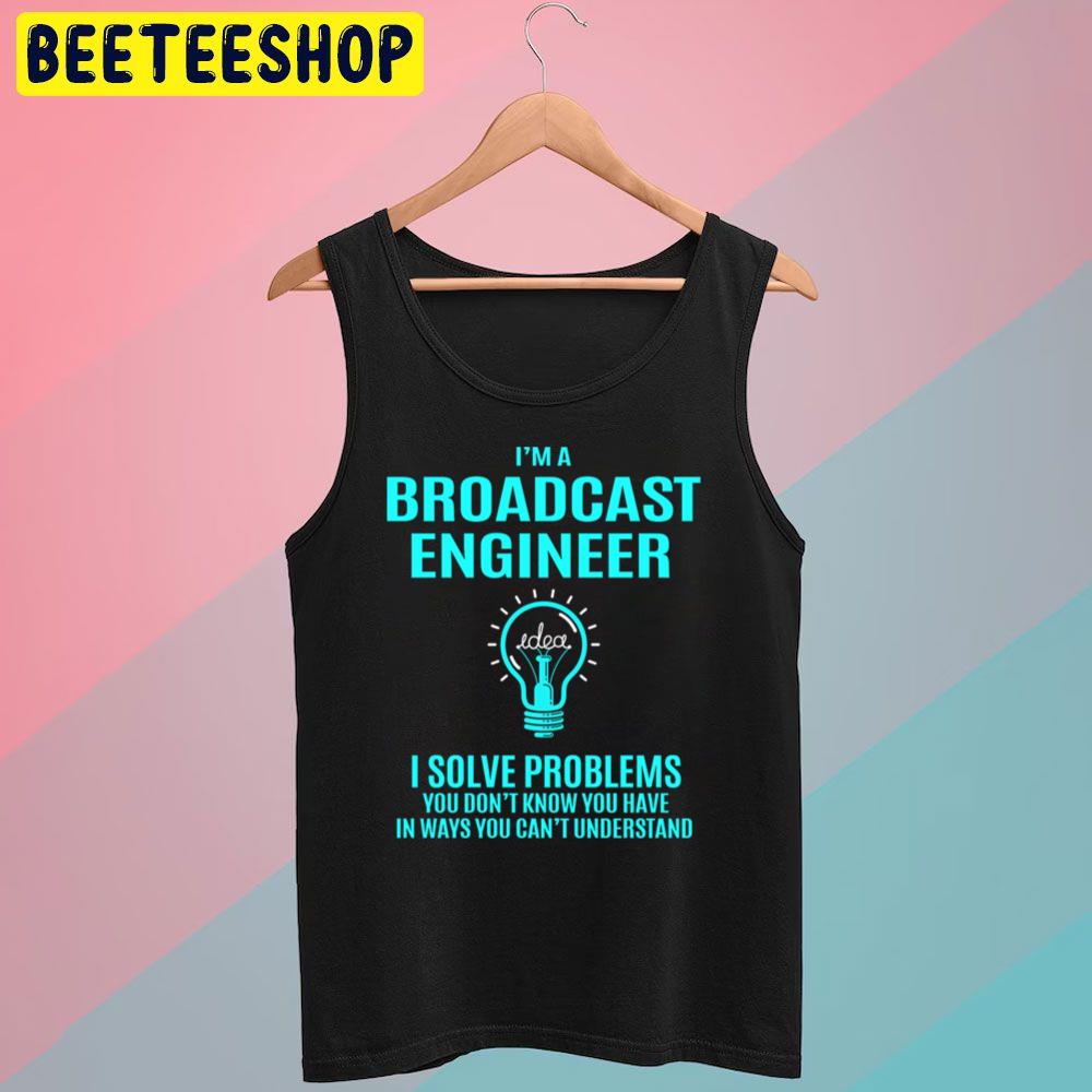 Blue Text I Solve Problems Broadcast Trending Unisex T-Shirt Blue Text I Solve Problems Broadcast Trending Unisex T-Shirt
