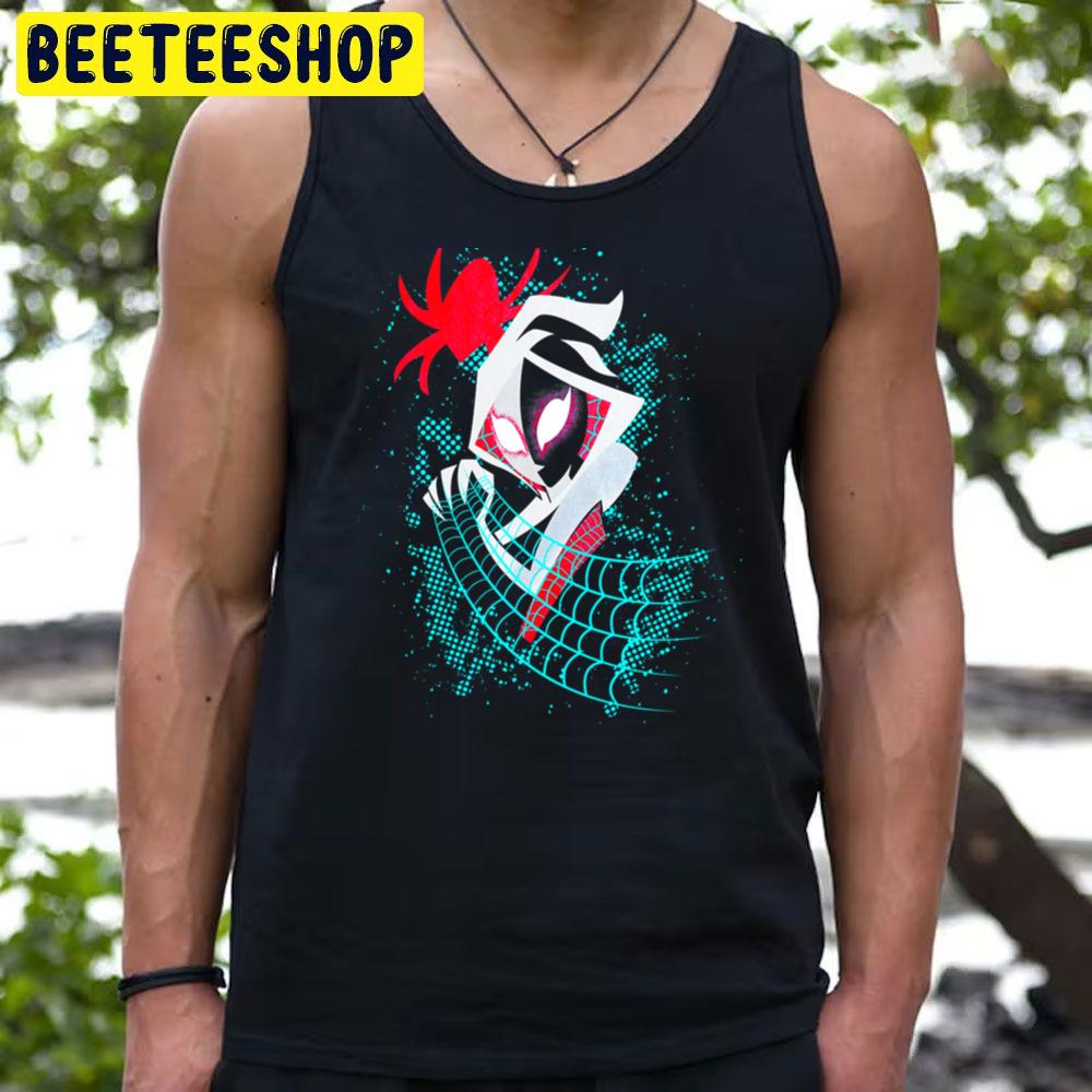 Blue White Art Gwen Spiderverse Movie Trending Unisex T-Shirt Blue White Art Gwen Spiderverse Movie Trending Unisex T-Shirt