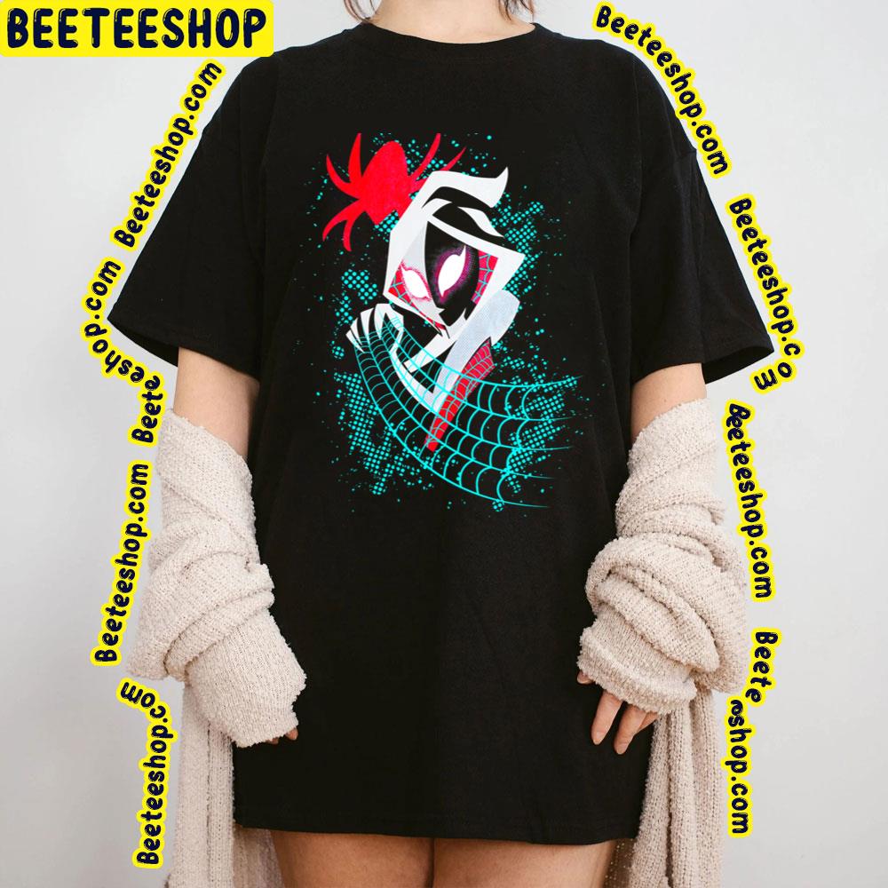 Blue White Art Gwen Spiderverse Movie Trending Unisex T-Shirt Blue White Art Gwen Spiderverse Movie Trending Unisex T-Shirt
