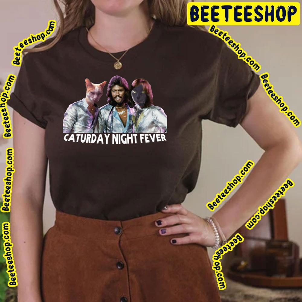 Caturday Night Fever Bee Gees Rock Trending Unisex T-Shirt Caturday Night Fever Bee Gees Rock Trending Unisex T-Shirt
