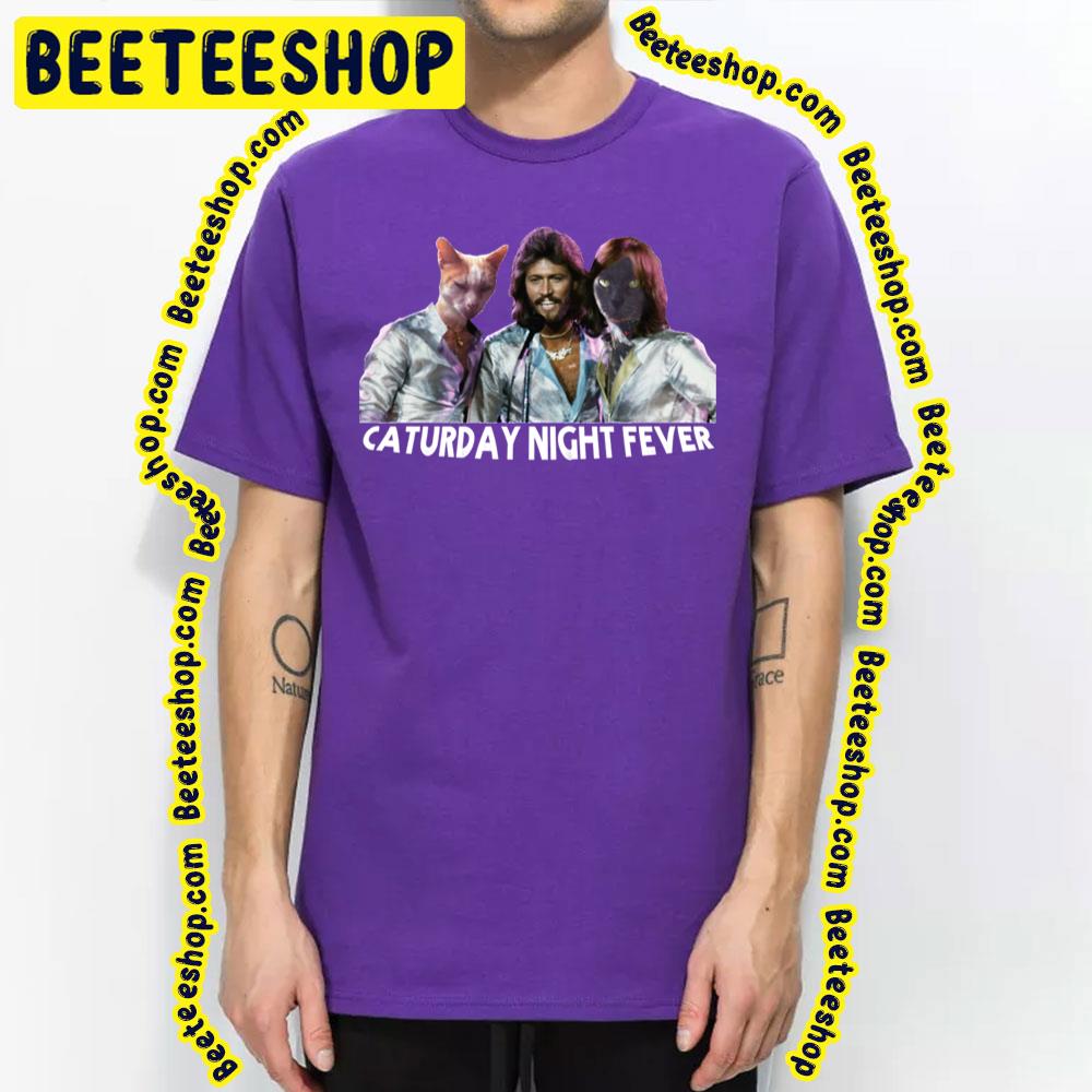 Caturday Night Fever Bee Gees Rock Trending Unisex T-Shirt Caturday Night Fever Bee Gees Rock Trending Unisex T-Shirt