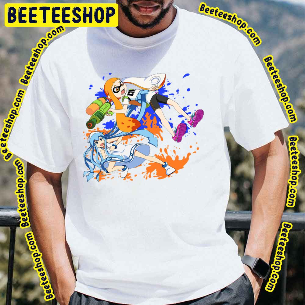 Color Art Splat Squids Shinryaku! Ika Musume Trending Unisex T-Shirt Color Art Splat Squids Shinryaku! Ika Musume Trending Unisex T-Shirt