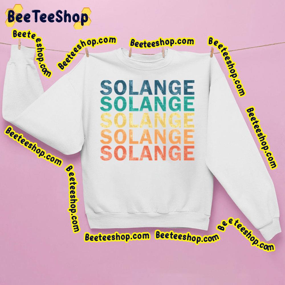 Color Text Solange Logo Trending Unisex Sweatshirt Color Text Solange Logo Trending Unisex Sweatshirt