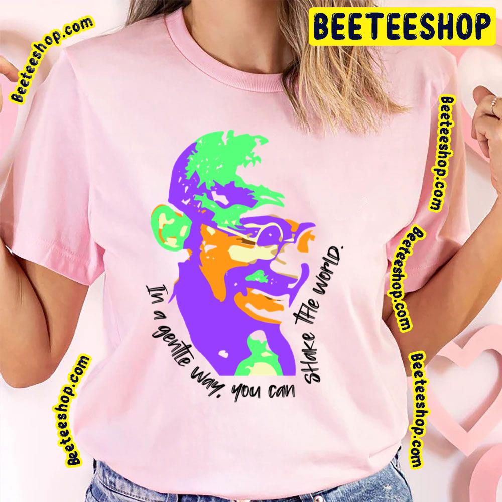 Colorful Mahatma Gandhi Peace Maker Trending Unisex T-Shirt Colorful Mahatma Gandhi Peace Maker Trending Unisex T-Shirt
