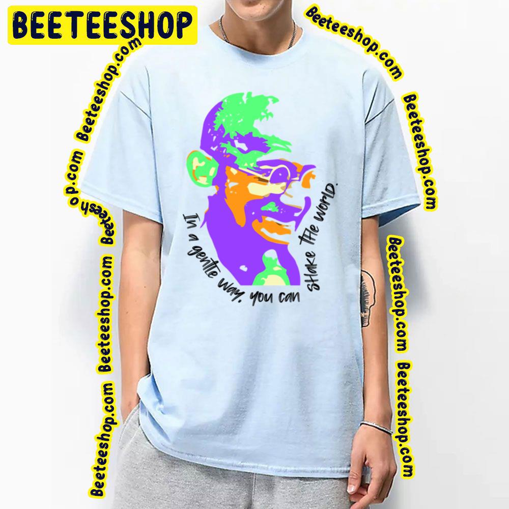 Colorful Mahatma Gandhi Peace Maker Trending Unisex T-Shirt Colorful Mahatma Gandhi Peace Maker Trending Unisex T-Shirt