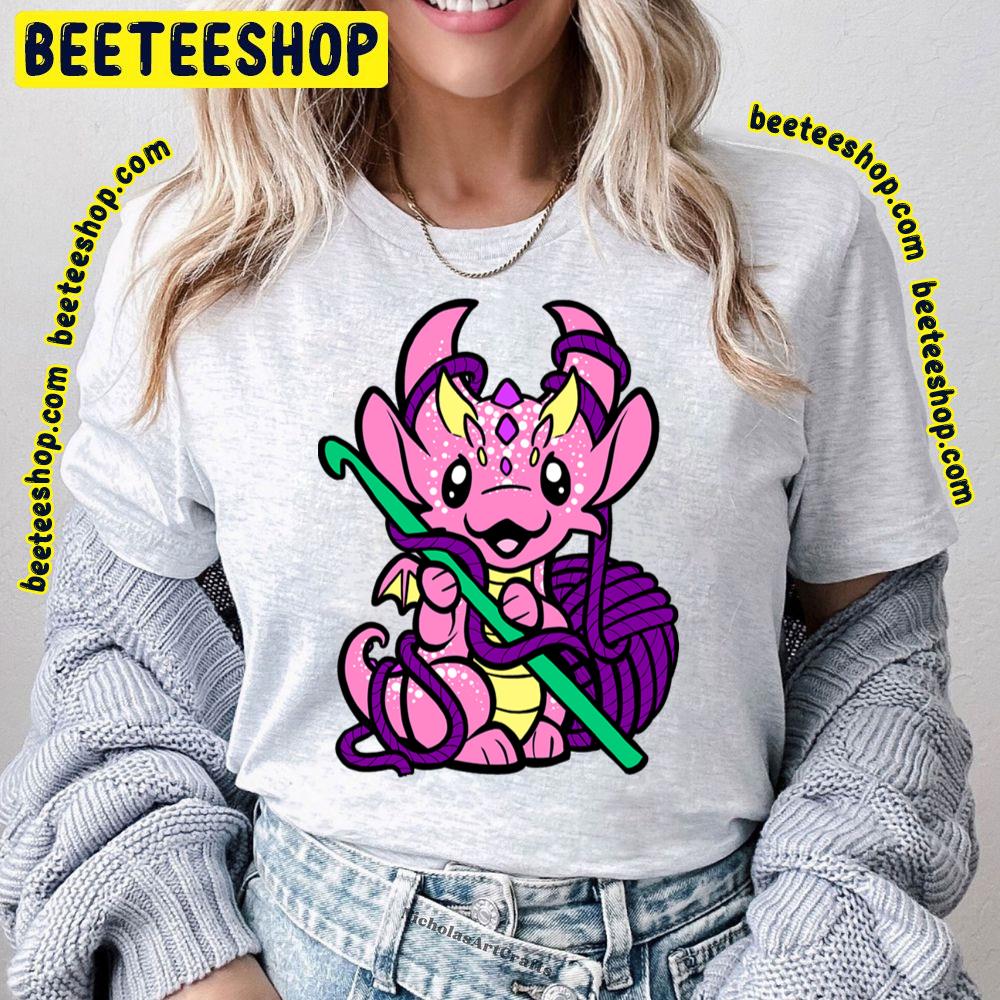 Crochet Dragon Pink Trending Unisex T-Shirt Crochet Dragon Pink Trending Unisex T-Shirt