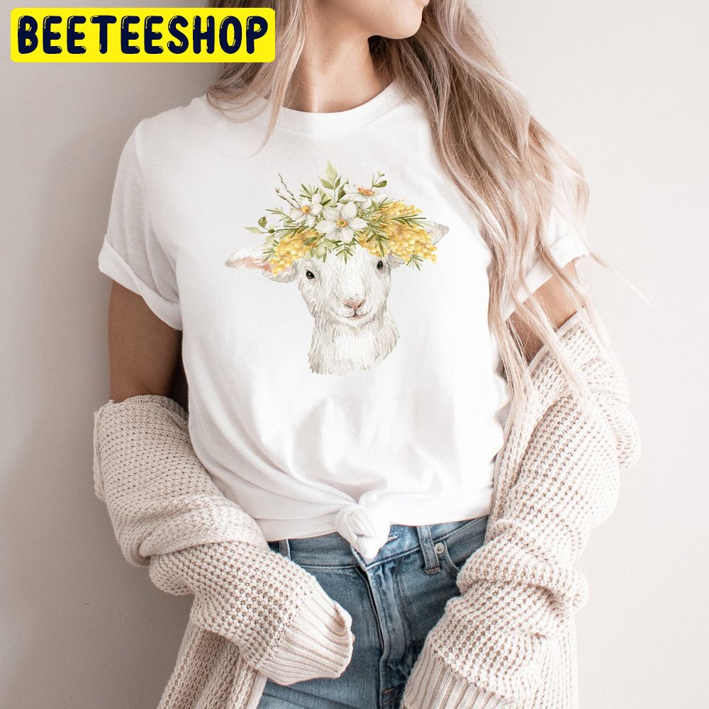 Cute Sheep For Mom Floral Sheep Trending Unisex T-Shirt Cute Sheep For Mom Floral Sheep Trending Unisex T-Shirt
