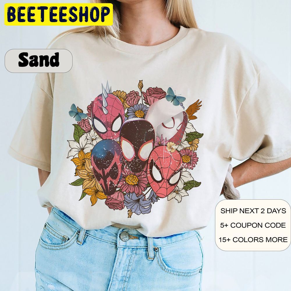 Floral Spider Man Across The Spider Verse Miles Trending Unisex T-Shirt Floral Spider Man Across The Spider Verse Miles Trending Unisex T-Shirt
