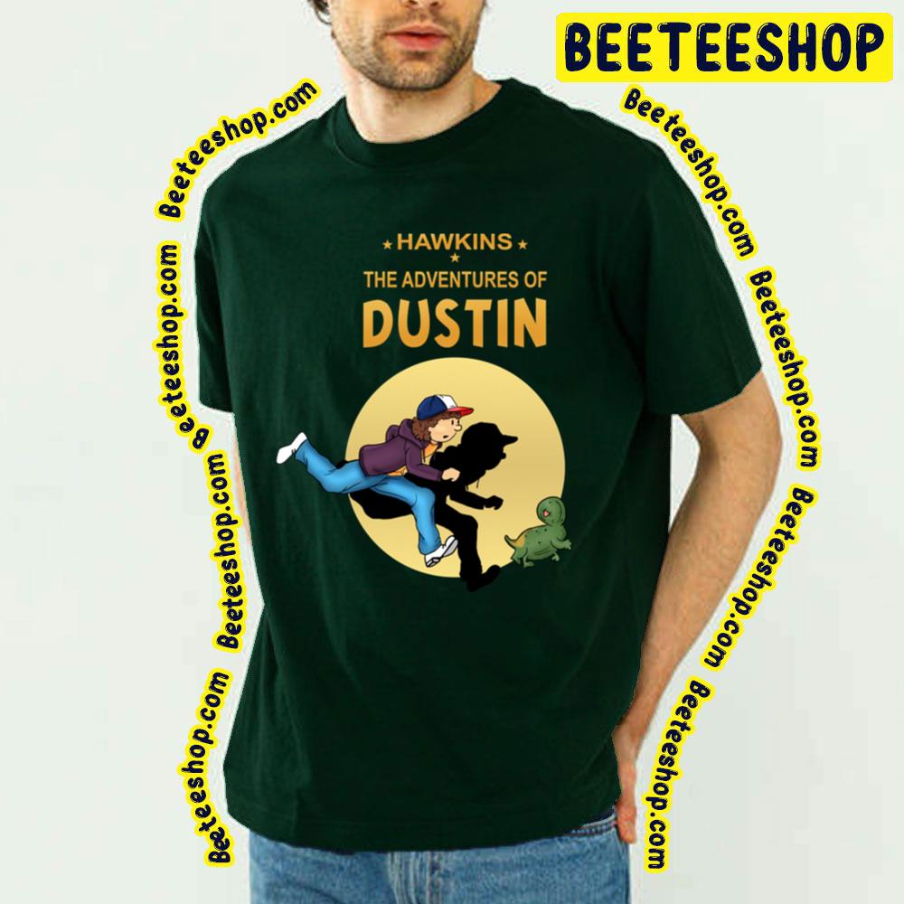 Hawkins The Adventures Of Dustin Tin Tin Style Stranger Things Trending Unisex T-Shirt Hawkins The Adventures Of Dustin Tin Tin Style Stranger Things Trending Unisex T-Shirt