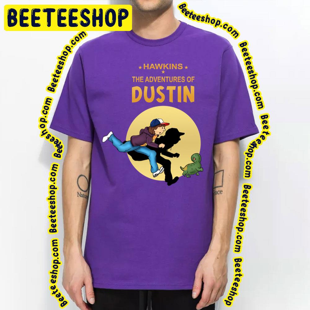 Hawkins The Adventures Of Dustin Tin Tin Style Stranger Things Trending Unisex T-Shirt Hawkins The Adventures Of Dustin Tin Tin Style Stranger Things Trending Unisex T-Shirt