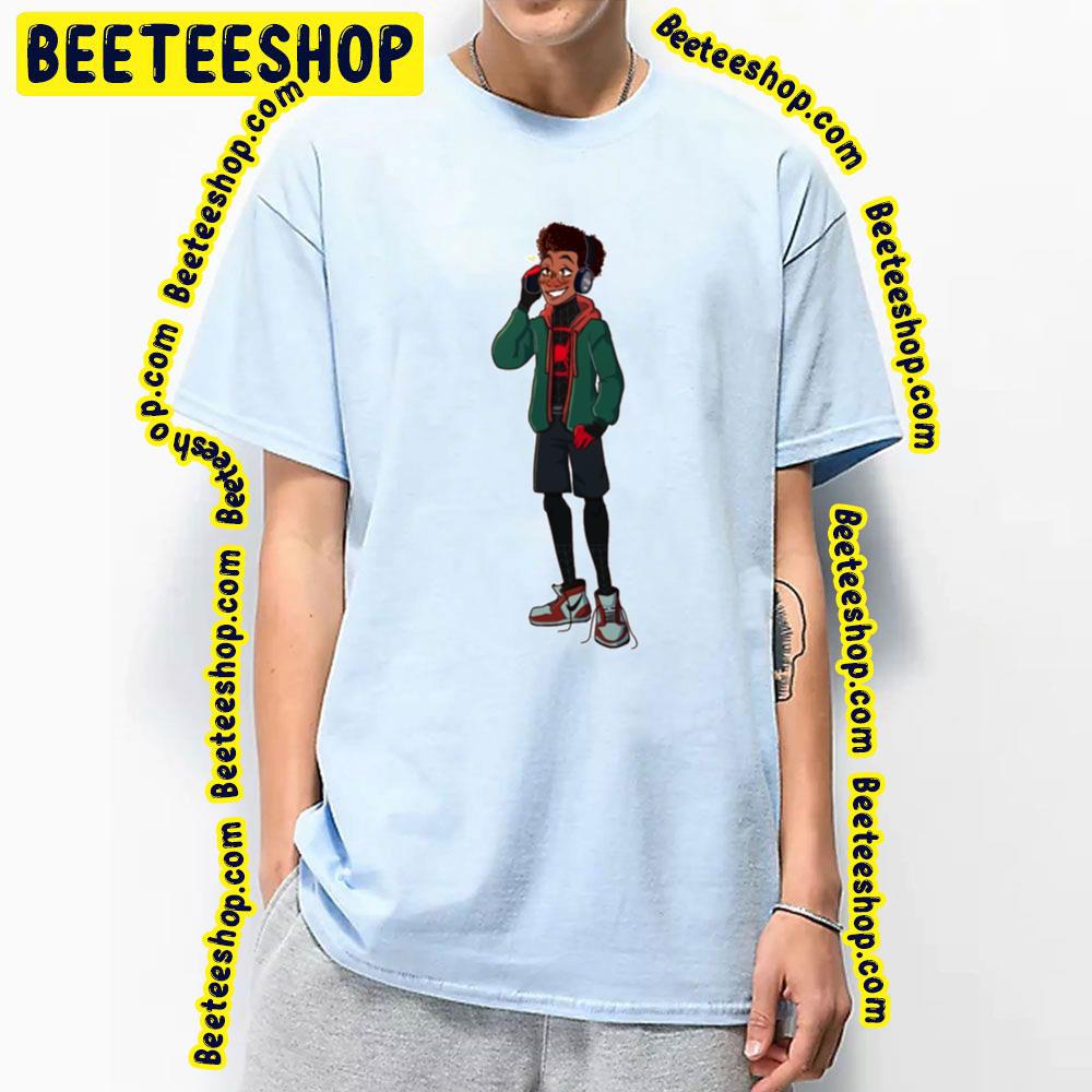 Headphone Miles Morales Spiderverse Movie Trending Unisex T-Shirt Headphone Miles Morales Spiderverse Movie Trending Unisex T-Shirt