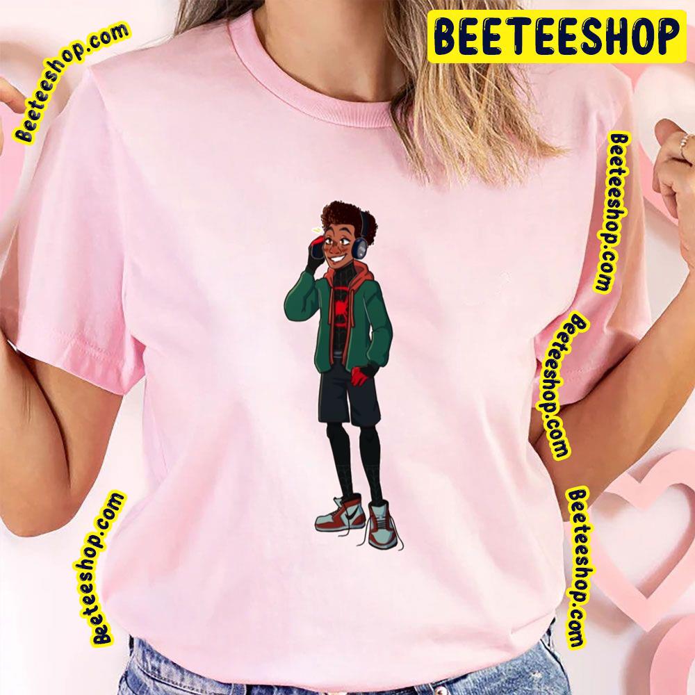 Headphone Miles Morales Spiderverse Movie Trending Unisex T-Shirt Headphone Miles Morales Spiderverse Movie Trending Unisex T-Shirt