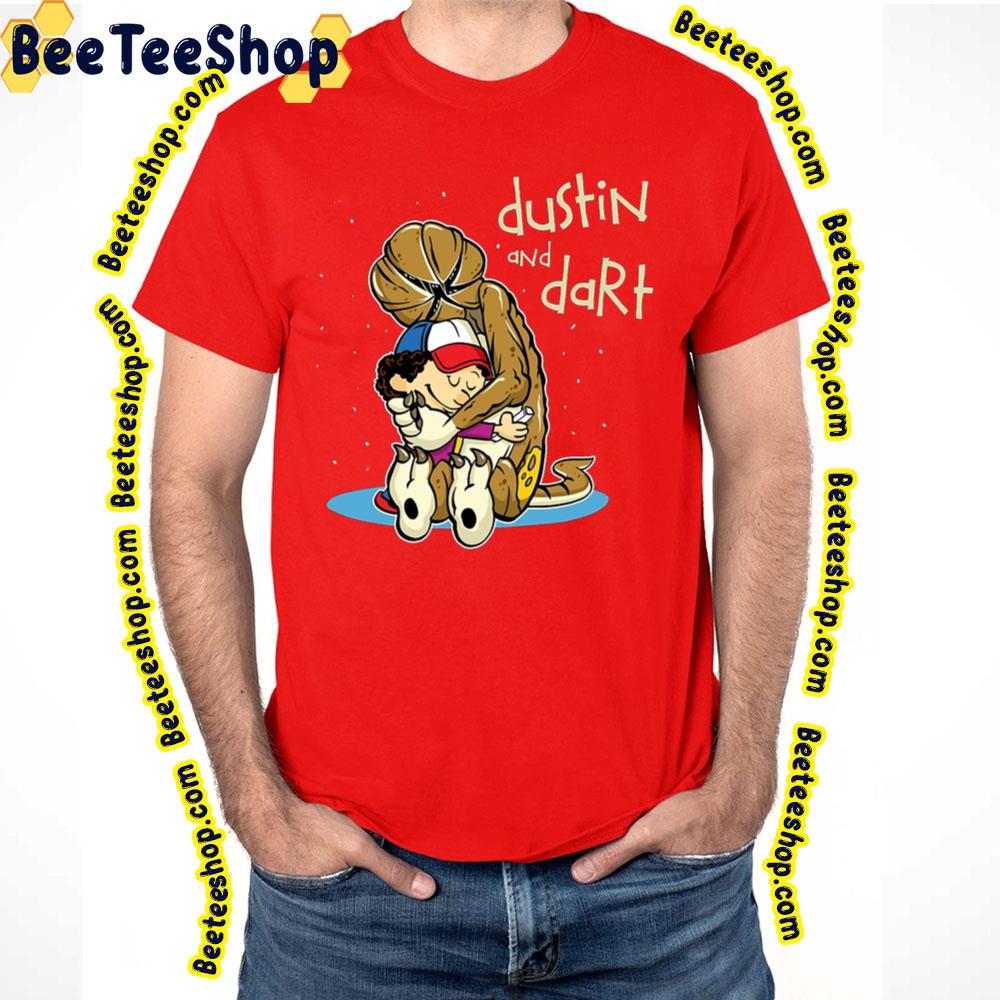Hug Stranger Things Dustin And Dart Graphic Trending Unisex T-Shirt Hug Stranger Things Dustin And Dart Graphic Trending Unisex T-Shirt