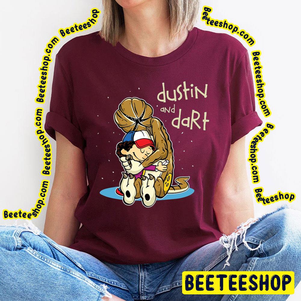 Hug Stranger Things Dustin And Dart Graphic Trending Unisex T-Shirt Hug Stranger Things Dustin And Dart Graphic Trending Unisex T-Shirt