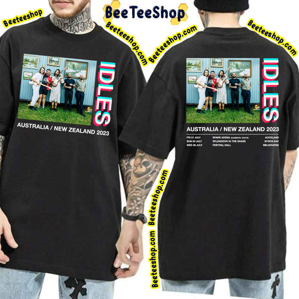 Idles Australianew Zealand 2023 Double Sided Trending Unisex T-Shirt Idles Australianew Zealand 2023 Double Sided Trending Unisex T-Shirt