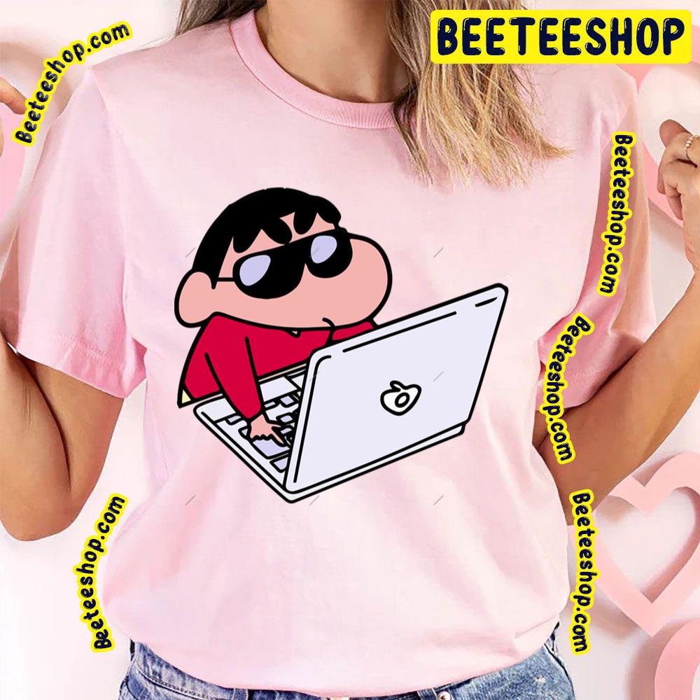 Laptop Crayon Shin Chan Trending Unisex T-Shirt Laptop Crayon Shin Chan Trending Unisex T-Shirt