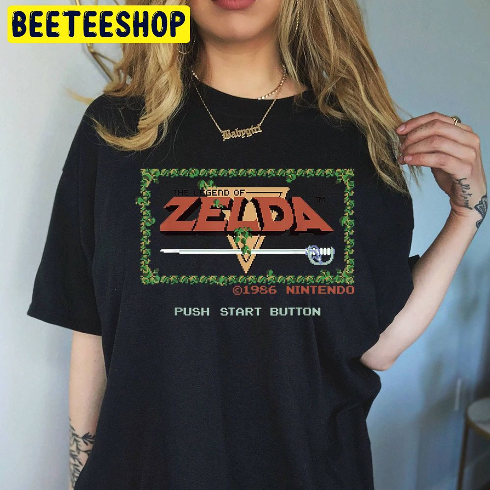 Legend Of Zelda Nes Title Screen Legend Of Trending Unisex T-Shirt Legend Of Zelda Nes Title Screen Legend Of Trending Unisex T-Shirt