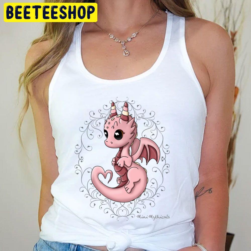 Minimythicals Love Dragon Pink Trending Unisex T-Shirt Minimythicals Love Dragon Pink Trending Unisex T-Shirt