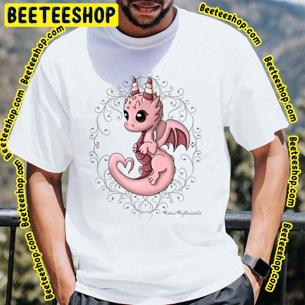Minimythicals Love Dragon Pink Trending Unisex T-Shirt Minimythicals Love Dragon Pink Trending Unisex T-Shirt