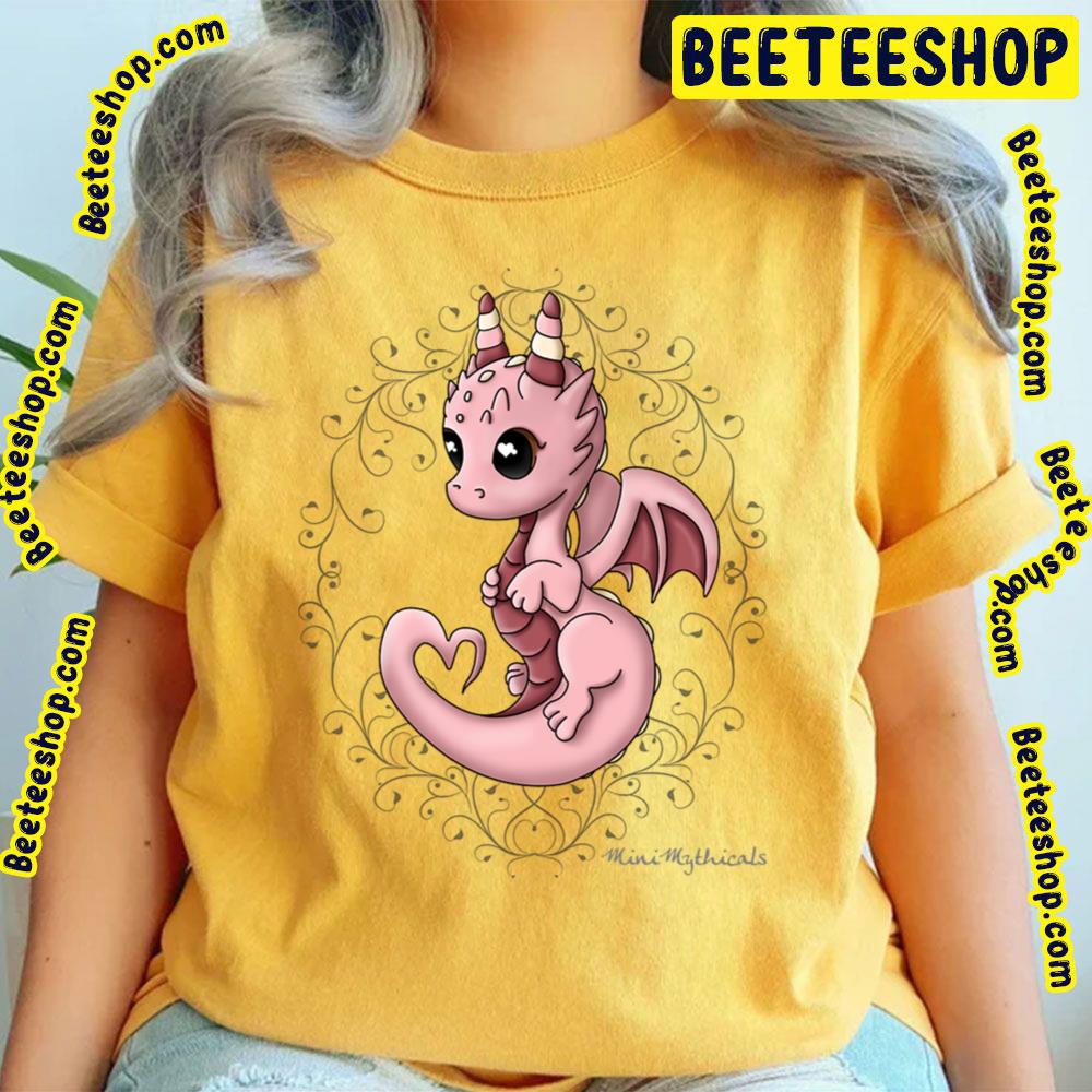 Minimythicals Love Dragon Pink Trending Unisex T-Shirt Minimythicals Love Dragon Pink Trending Unisex T-Shirt