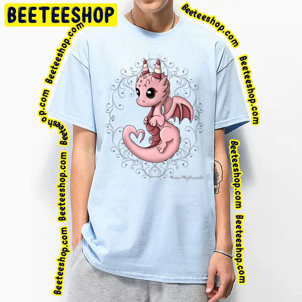 Minimythicals Love Dragon Pink Trending Unisex T-Shirt Minimythicals Love Dragon Pink Trending Unisex T-Shirt