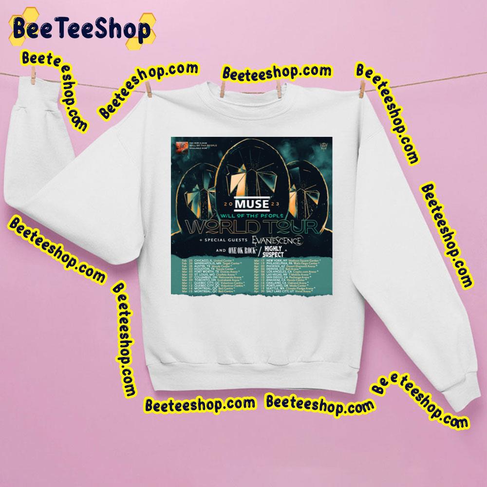 Muse 2023 Will Of The People With One Ok Rock 2023 Trending Unisex Sweatshirt Muse 2023 Will Of The People With One Ok Rock 2023 Trending Unisex Sweatshirt