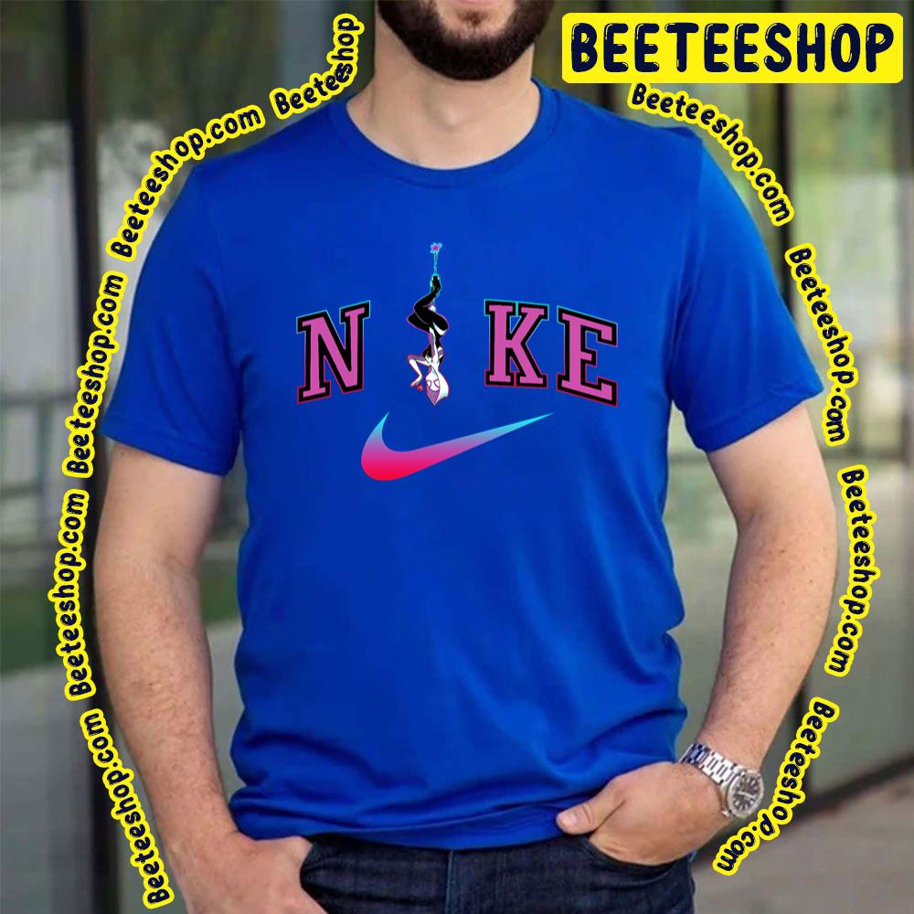 Nike Logo With Lovely Gwen Stacy Spider-Man Across The Spider-Verse Trending Unisex T-Shirt Nike Logo With Lovely Gwen Stacy Spider-Man Across The Spider-Verse Trending Unisex T-Shirt