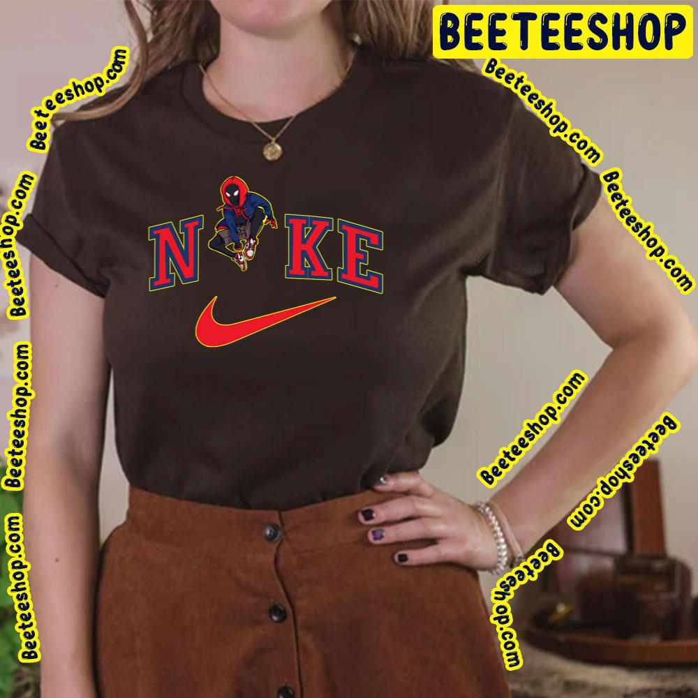 Nike Logo With Miles Morales Spider-Man Across The Spider-Verse Trending Unisex T-Shirt Nike Logo With Miles Morales Spider-Man Across The Spider-Verse Trending Unisex T-Shirt
