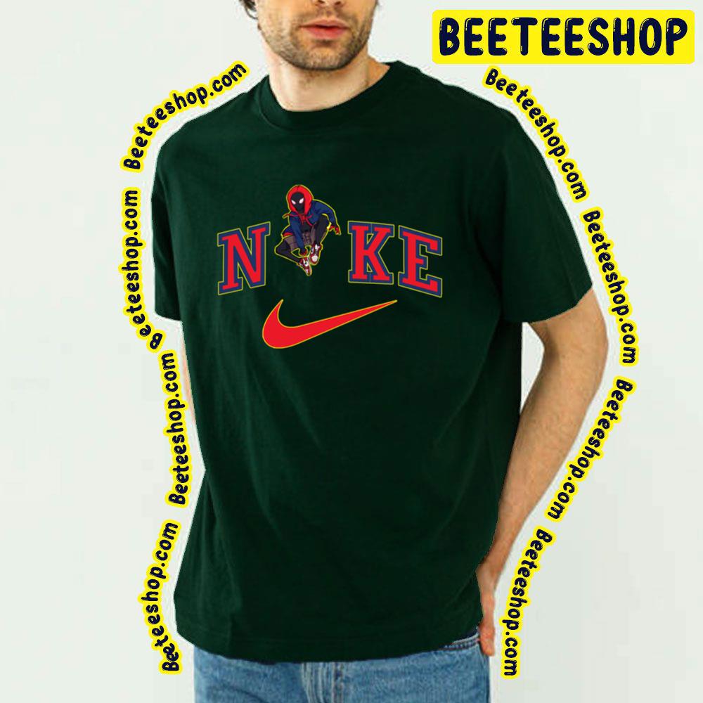Nike Logo With Miles Morales Spider-Man Across The Spider-Verse Trending Unisex T-Shirt Nike Logo With Miles Morales Spider-Man Across The Spider-Verse Trending Unisex T-Shirt