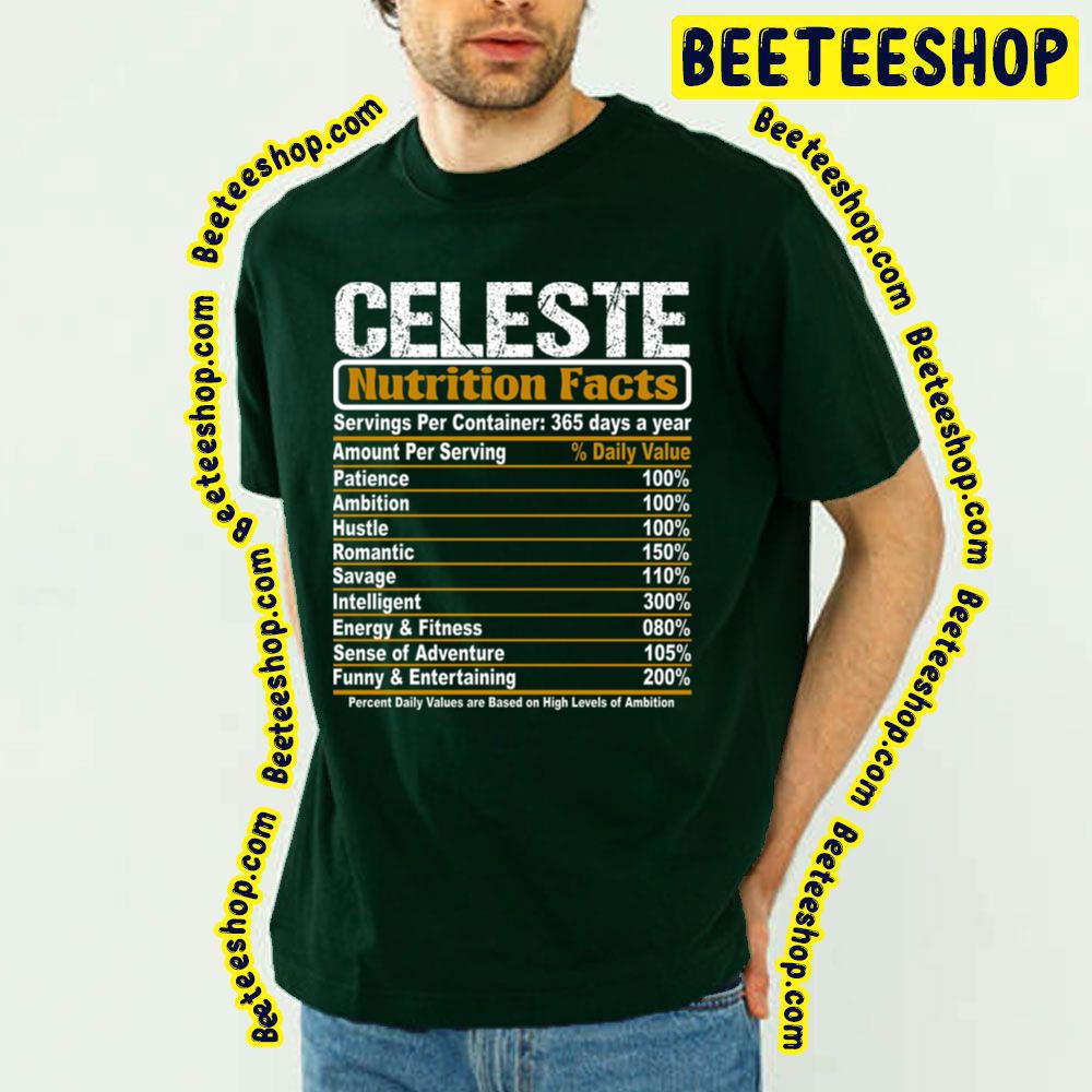 Nutrition Facts Celeste Trending Unisex T-Shirt Nutrition Facts Celeste Trending Unisex T-Shirt