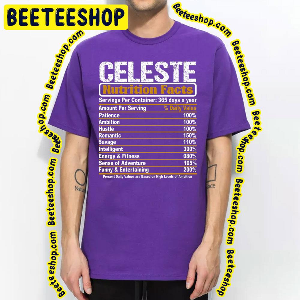 Nutrition Facts Celeste Trending Unisex T-Shirt Nutrition Facts Celeste Trending Unisex T-Shirt