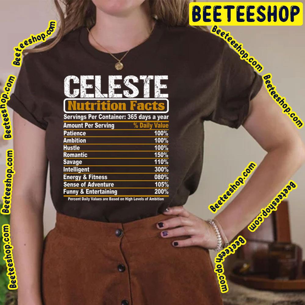 Nutrition Facts Celeste Trending Unisex T-Shirt Nutrition Facts Celeste Trending Unisex T-Shirt