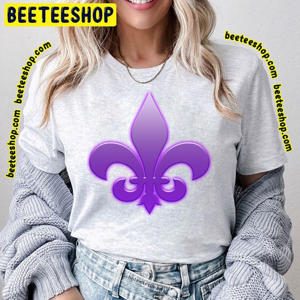 Purple Fleur De Lis Saints Row Trending Unisex T-Shirt Purple Fleur De Lis Saints Row Trending Unisex T-Shirt