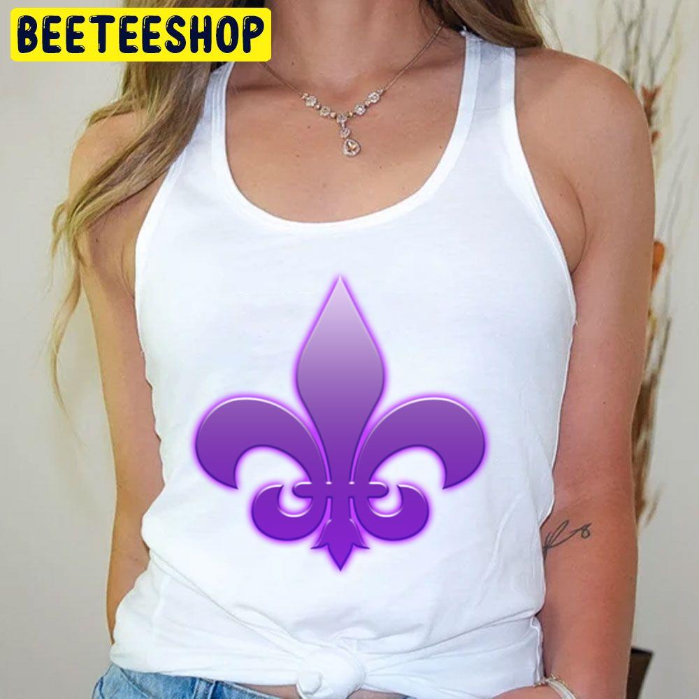 Purple Fleur De Lis Saints Row Trending Unisex T-Shirt Purple Fleur De Lis Saints Row Trending Unisex T-Shirt