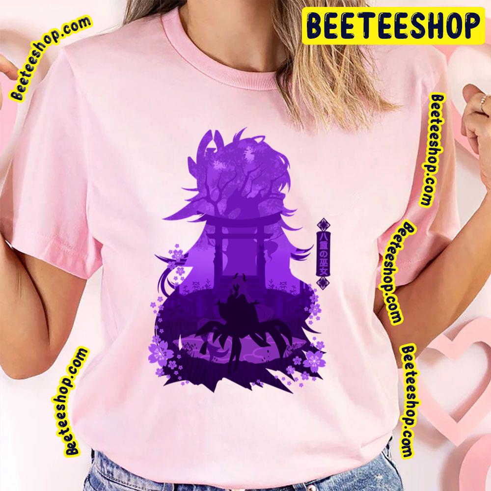 Purple Genshin Miko Trending Unisex T-Shirt Purple Genshin Miko Trending Unisex T-Shirt