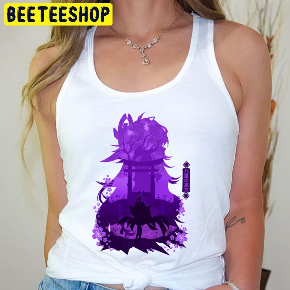 Purple Genshin Miko Trending Unisex T-Shirt Purple Genshin Miko Trending Unisex T-Shirt