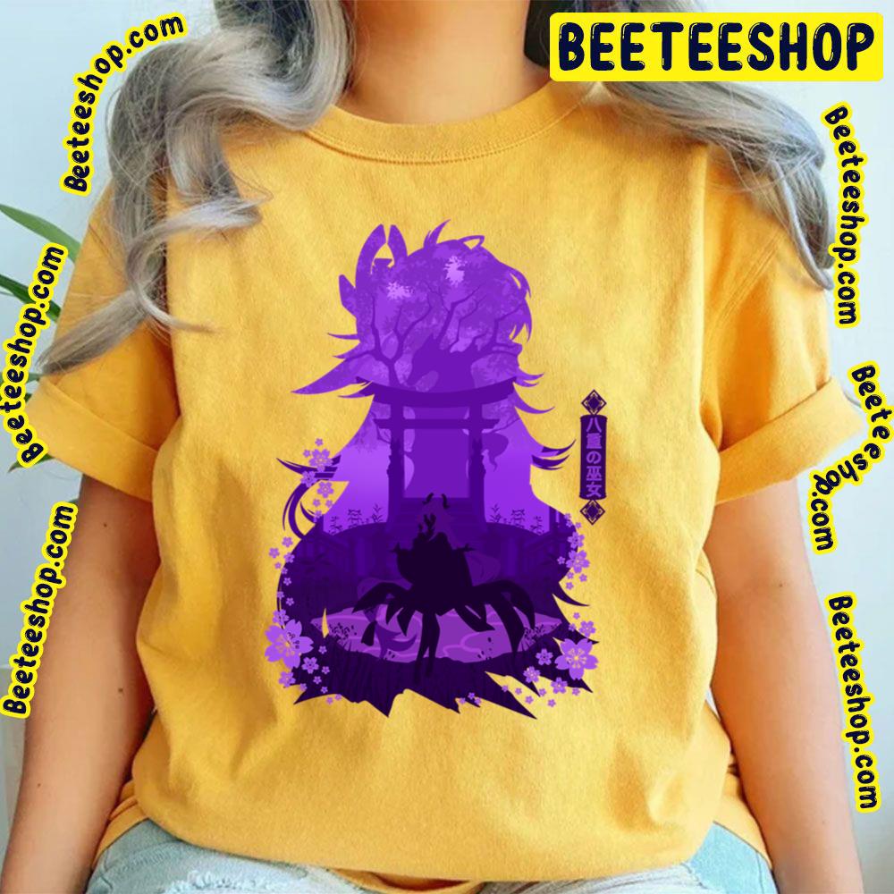 Purple Genshin Miko Trending Unisex T-Shirt Purple Genshin Miko Trending Unisex T-Shirt