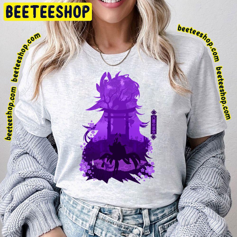 Purple Genshin Miko Trending Unisex T-Shirt Purple Genshin Miko Trending Unisex T-Shirt