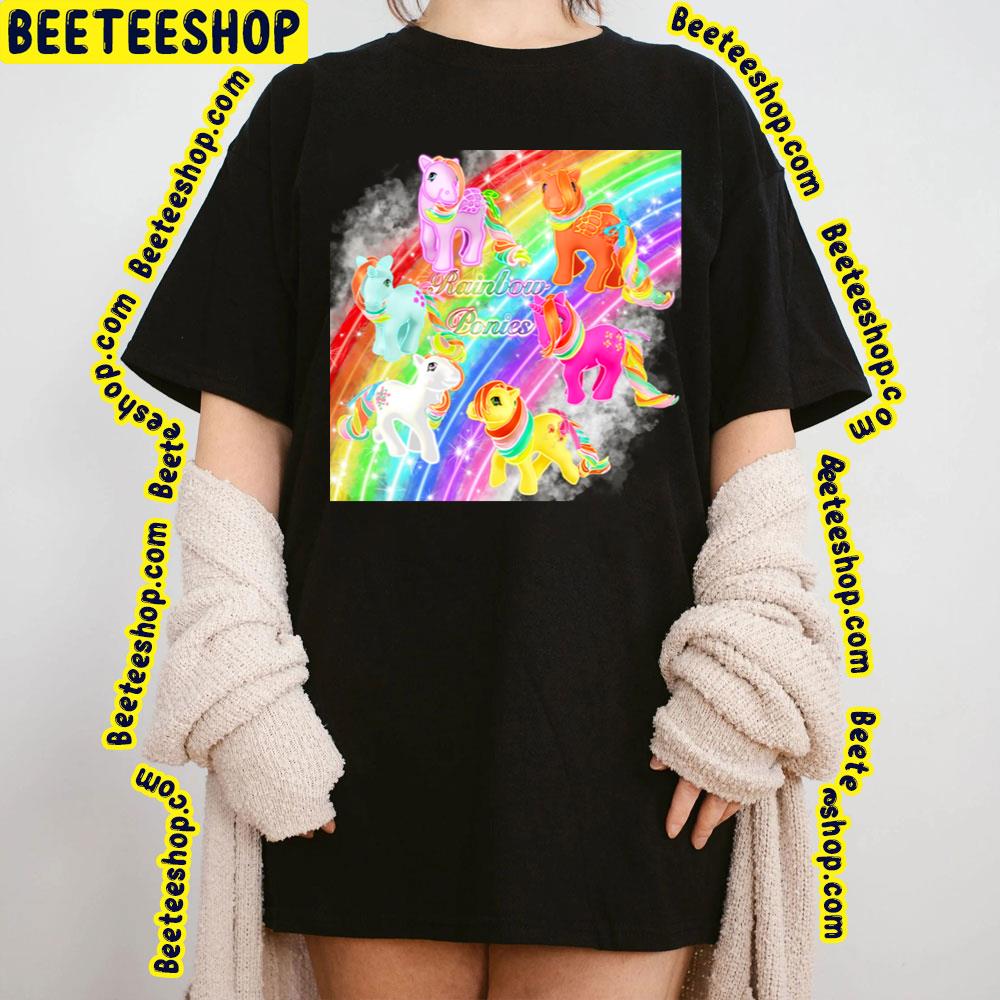 Rainbow Ponies Glow My Little Pony Trending Unisex T-Shirt Rainbow Ponies Glow My Little Pony Trending Unisex T-Shirt